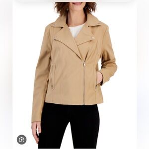 NWT WHITE JPR STUDIO Women's Twill Moto Jacket - Small